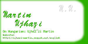 martin ujhazi business card